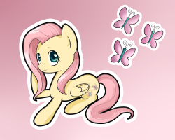 nairua:  Another pony pic ! Fluttershy seems kinda uneasy in