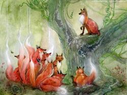 shadowscapes-stephlaw:  Aesop’s #Fable: the #fox without a