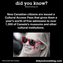 did-you-kno:  New Canadian citizens are issued a Cultural Access