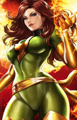 dandon-fuga: Jean Grey ♥ ~~~ https://www.patreon.com/dandonfuga https://gumroad.com/dandonfuga 