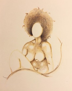 ismaelguerrier:  Woman #2(Color pencil on paper)Instagram: ismael.guerrier.art