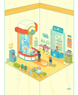 heejindraws:  Pokemon Center! This is sort of my own take on