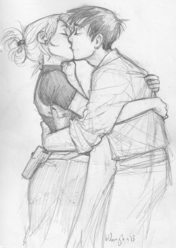 burdge:  *draws fictional characters kissing when stressed out*