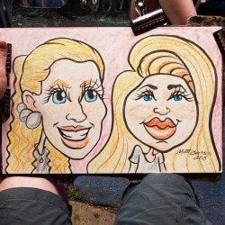 Caricatures at Dairy Delight!  12"x18" Ink and artstix