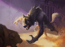 alradeck:A pit-fighting werewolf for LykanLunatik !