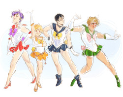 juls-art:  My summer loves mashed up eheheee SAILOR FREE! 