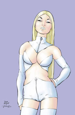 brianmichaelbendis:  White Queen by Frank Quitely and Tim Townsend