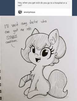 thehorsewife:Inktober Day 19 - Very Punny >w<!
