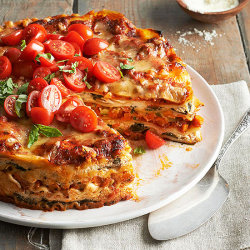 bhgfood:  Lasagna Pie: Turn classic lasagna on its head with