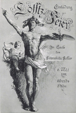 Poster illustrated by Otto Greiner, Die Kunst für Alle, 1909-10