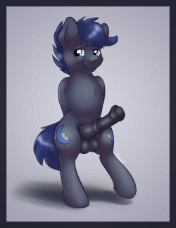 notsafeforhoofs:  kumponi:  I drew Blue Moon in stream. Go follow this wonderful hoers fucker  WOWOW This came out really great! Super cute :3 You all should go check out this small business man’s art over HERE!  