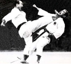 the-history-of-fighting:  Old Shotokan karate. 
