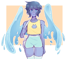kingkimochi:  lapis looks rly good in shorts and croptops   for