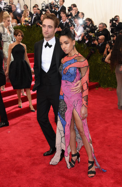 all—white:  FKA Twigs and Robert Pattinson attend the ‘China: