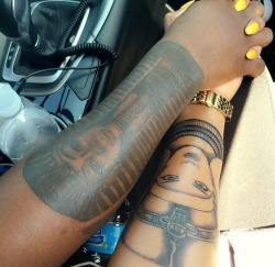 blacklovephotos:  lonniiii:  King & Queen Tattoos .   Black