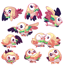 artsyrobo:  I was commissioned to draw 20 ROWLETS and I feel