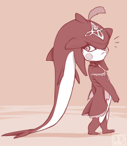 ponpox:I am goddamn crying over how cute baby Sidon is. His tail