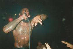 thomdecker:  2012: deathgrips in seattle. creepy uncle zach in