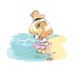 ramenana:  have this lil beach isabelle stress doodle cuz I’m