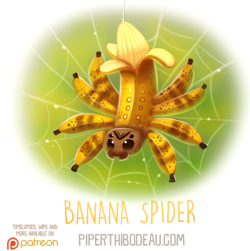 cryptid-creations:  Daily Paint 1623. Banana Spider by Cryptid-Creations