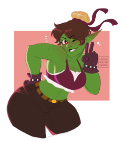 underwaterdoots: sobs from how gay i amhalf orc babe by @mcsiggy