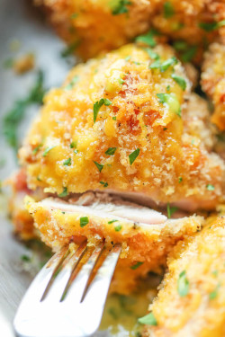nom-food:  Oven fried chicken with honey mustard glaze