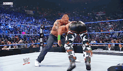 hotwrestlingmen:  Batista attacks Shawn Michaels & Rey MysterioWWE