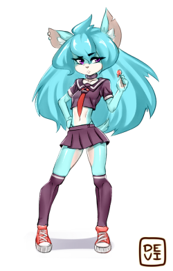 hedgehog school girl (OC)just a character for the fun and the