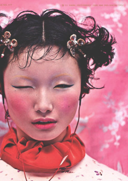 somethingvain:  i-D Pre-Spring 2012, Li Zheng by Chen Man 