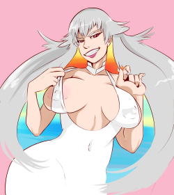 slbtumblng:  sunnysundown:  Long haired mamá Ragyo  Moaaar!