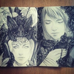 moleskine-arts:Artwork by @saminthewolf. #moleskine_arts #art