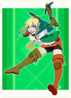 artcrossaura:  A cutie enters the Zelda universe!   such a cutie~