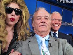 ladyxgaga:  @Letterman: Tonight: Lady Gaga, Bill Murray and Dave