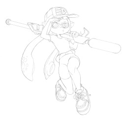 jeiae:  Splatoon sketch.  Probably color later.