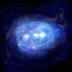 dirtyberd:  thenewenlightenmentage:  Enormous Galaxy Formed When