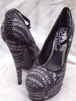 christiannightmares:  Hell walk: Ouija board high heels (For