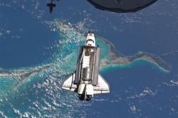 blazepress:  Space Shuttle viewed from the International Space