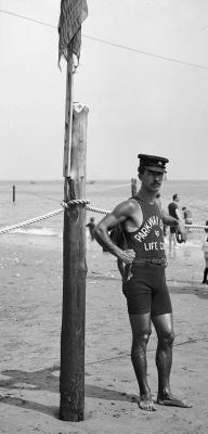  Lifeguard on the coast, ca. 1920s. 