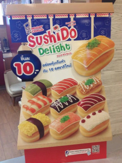dualscar:  karatebugmen:  Enjoy Sushi shaped Donuts at Mister