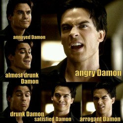 littledarkmermaidbat:  The many faces of Damon 😍