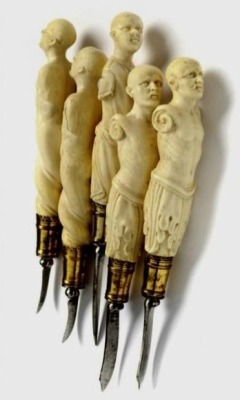 A magnificent set of surgical instruments, German, ca 1600. Ivory,