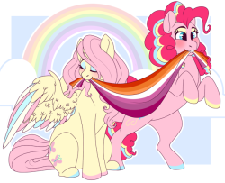 hatahound:Pinkie and Fluttershy wish all wlw a happy and and