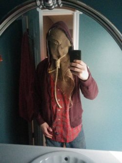 daily-superheroes:  Start of a scarecrow costume for Halloween.