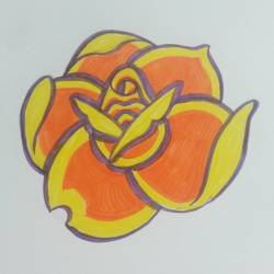 Working on a different kinda flower. Started with a traditional