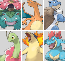 it-started-to-rain: Starter Pokémon - Final Evolutions