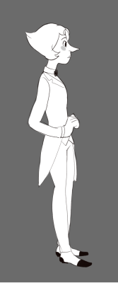 totodoodles:  Pearl in a tuxedo and Peridot wearing nerd clothes