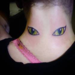 Recent tattoo of some cat eyes.  Thank youu.    #ink #tattoos