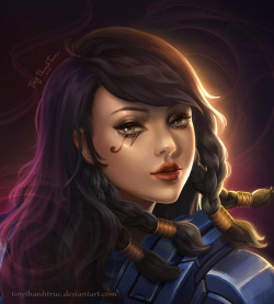 tinythanhtruc:  Pharah Portrait - Fanart Overwatch  ————–My