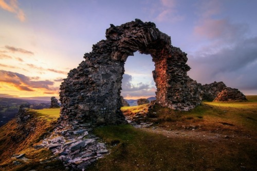 Outlasting the ancestors (ruins of 13th century Castell Dinas Bran {Crow Castle}, Llangollen, Wales)
