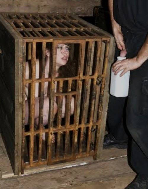 humbledcunt:  Slave cage. 